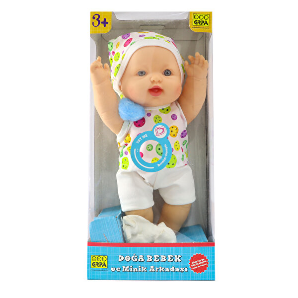 Doğa Et Bebek ve Minik Arkadaşı Beyaz Elbiseli