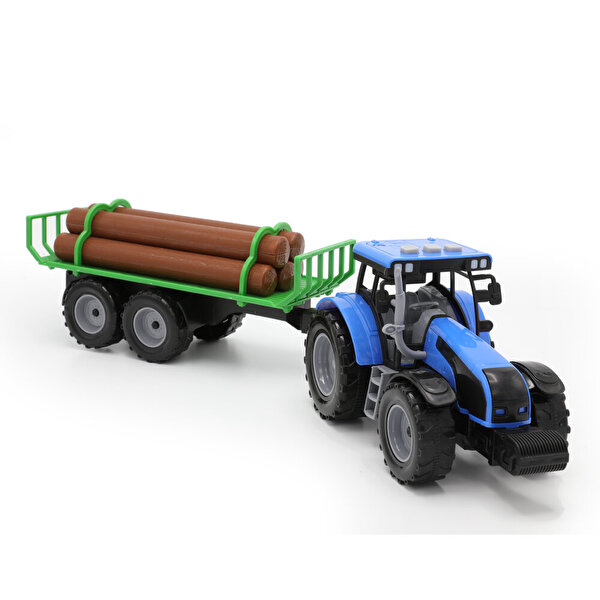 Pilli Odunlu Traktör Mavi