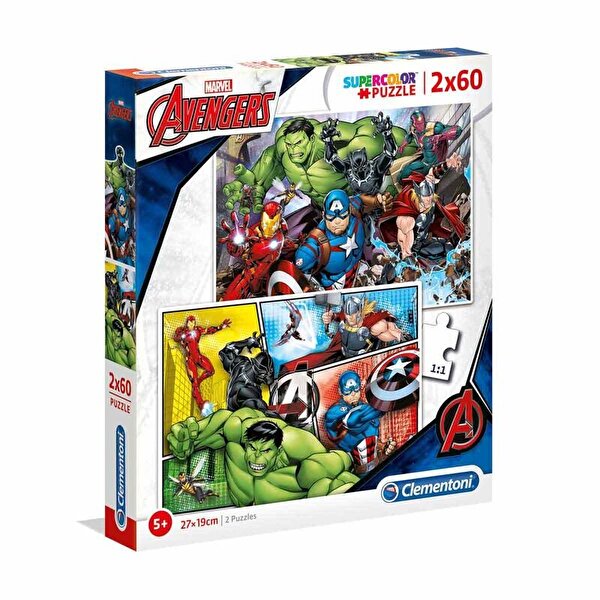 Clementoni Avengers 2 x 60 Parça Puzzle