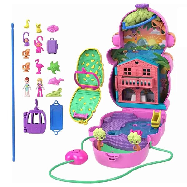 Polly Pocket Çanta Olabilen Micro Oyun Setleri Momma Monkey And Baby HPW04
