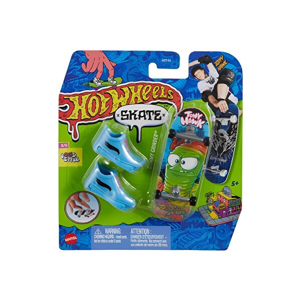 Hot Wheels Skate Parmak Kaykay ve Ayakkabı Paketleri Gummy Grinder HVJ83