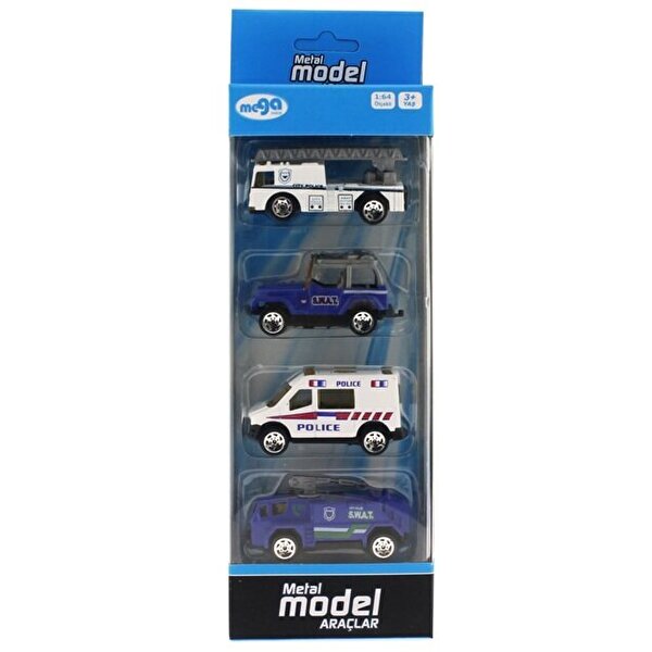 Dörtlü Die-Cast Polis Seti