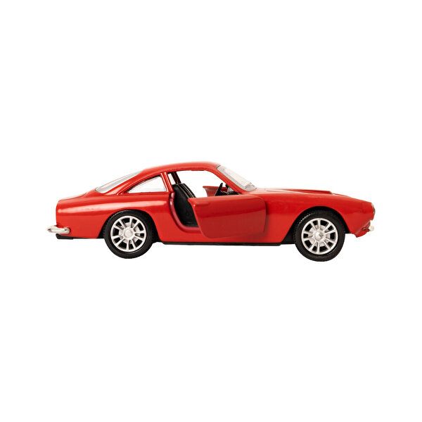Sesli Işıklı 1:36 Metal Çek Bırak Tek Kapı Araba Kırmızı