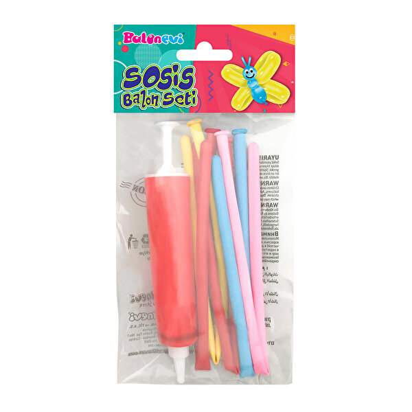 Sosis Şekilli Balon Seti Kırmızı