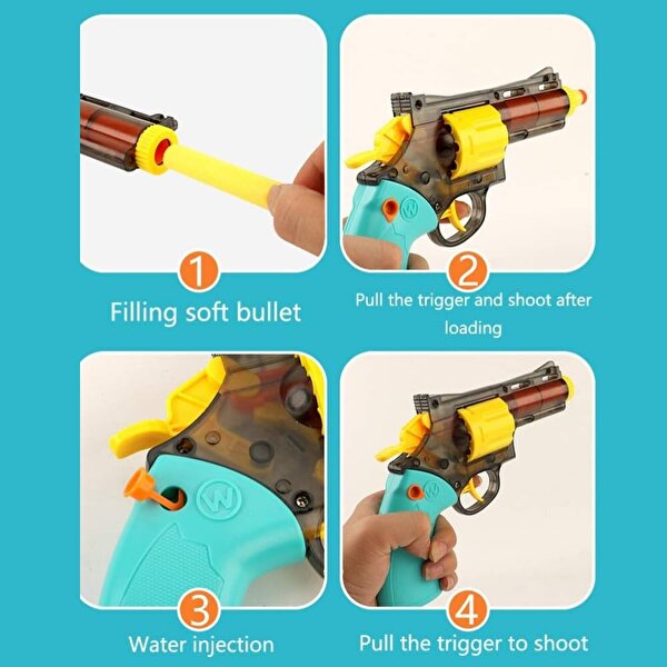 2'si 1 Arada Dart Atan Revolver Su Tabancası