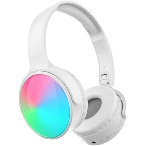 Aura Işıklı Bluetooth Kulaklık Krem
