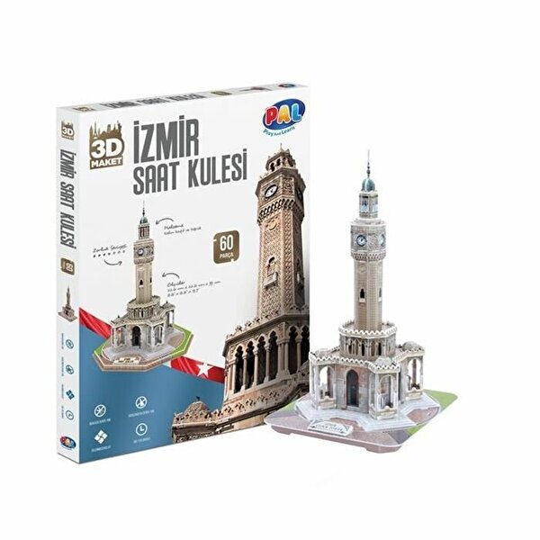 Pal 3D Puzzle 60 Parça İzmir Saat Kulesi