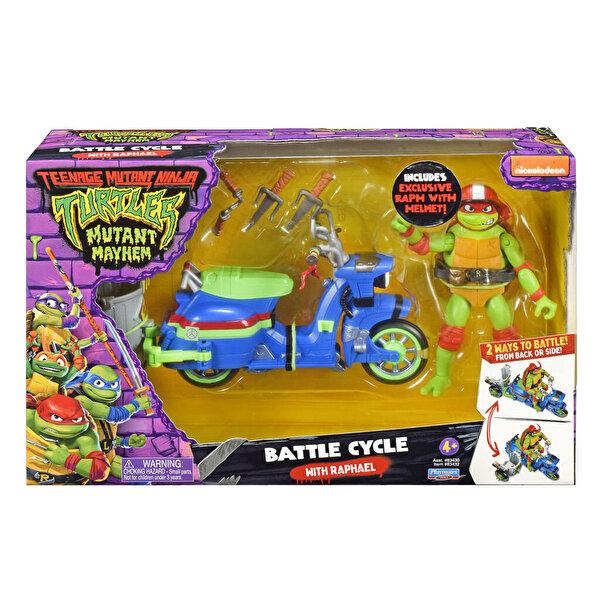 TMNT Araçlar ve Figürler Battle Cycle With Raphael 83430