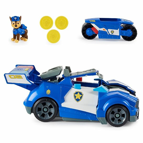 Paw Patrol Filmi Chase'in 2'si 1 Arada Dönüşebilen Işıklı Şehir Aracı