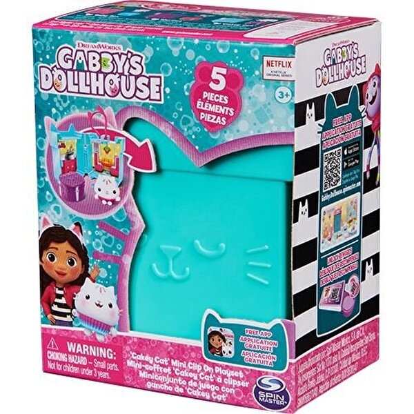 Gabby Dollhouse Klipsli Mini Oyun Seti Cakey Cat