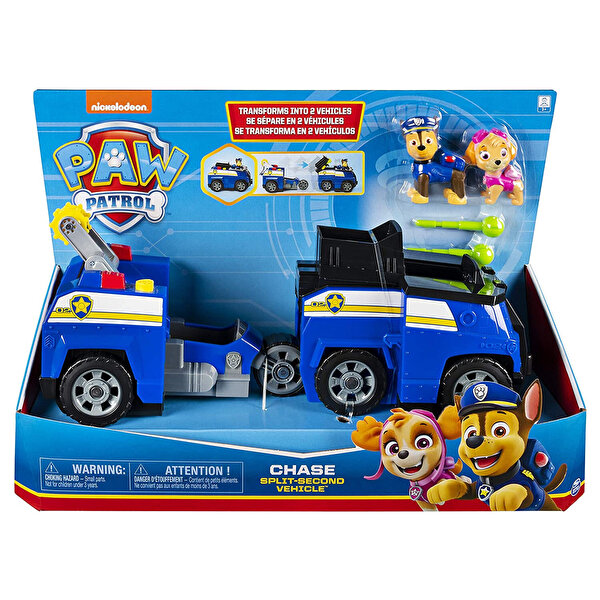 Paw Patrol İkisi Bir Arada Dönüşebilen Polis Aracı