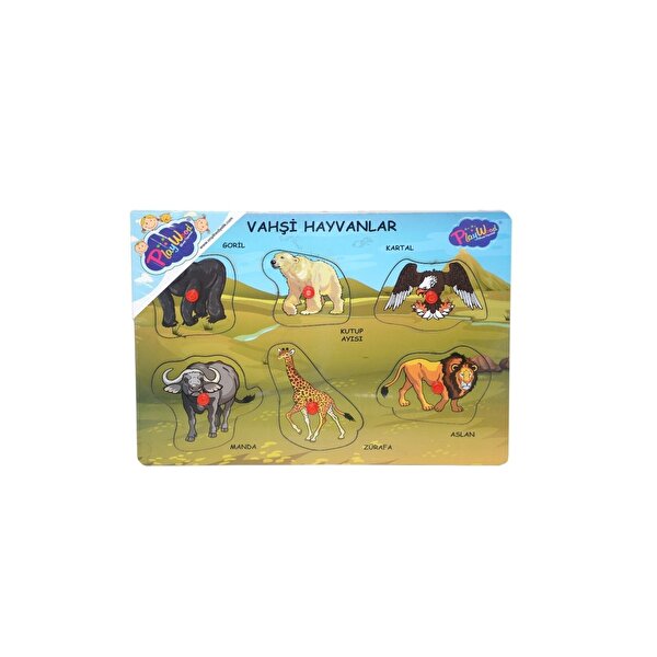 Playwood Ahşap Tutmalı Vahşi Hayvanlar Puzzle