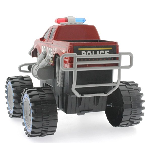 Sürtmeli Modifiye Dev Polis Arazi Aracı Kırmızı