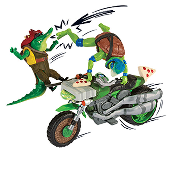 TMNT Araçlar ve Figürler Ninja Kick Cycle With Leonardo 83430