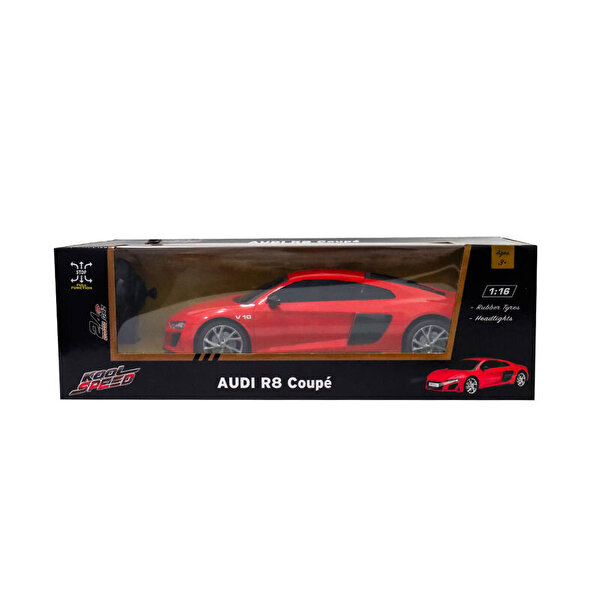 1:16 Audi R8 Coupe Uzaktan Kumandalı Işıklı Kırmızı Araba