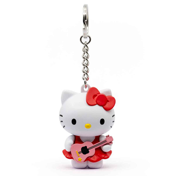 Hello Kitty & Friends Pocket Hero Serisi Anahtarlık Gitarlı Hello Kitty
