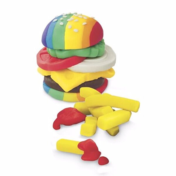 Play Doh Mutfak Atölyesi Hamburger ve Patates Kızartması Seti E5472