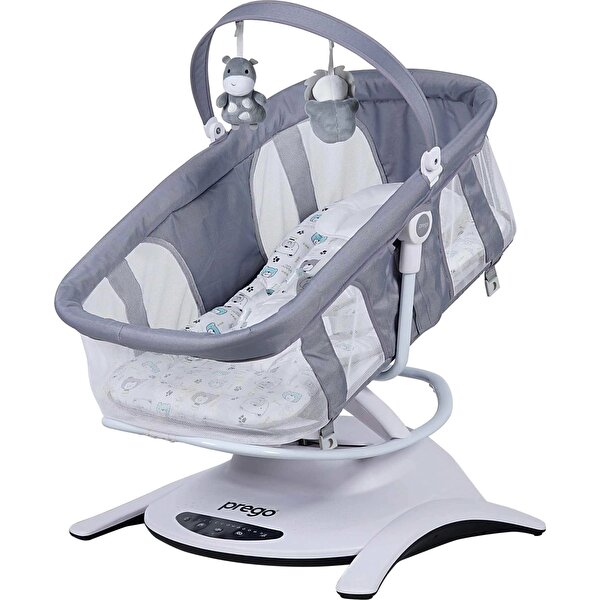 Prego Yummy Kumandalı Elektrikli Beşik Gri