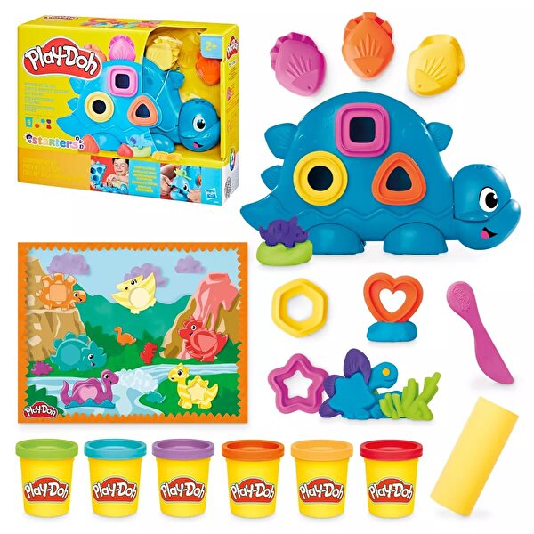 Play Doh Başlangıç Şekiller ve Renkler Dino Oyun Seti G0491