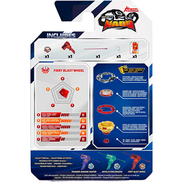 Infinity Nado Fiery Blast Wheel Topaç ve Fırlatıcı Seti