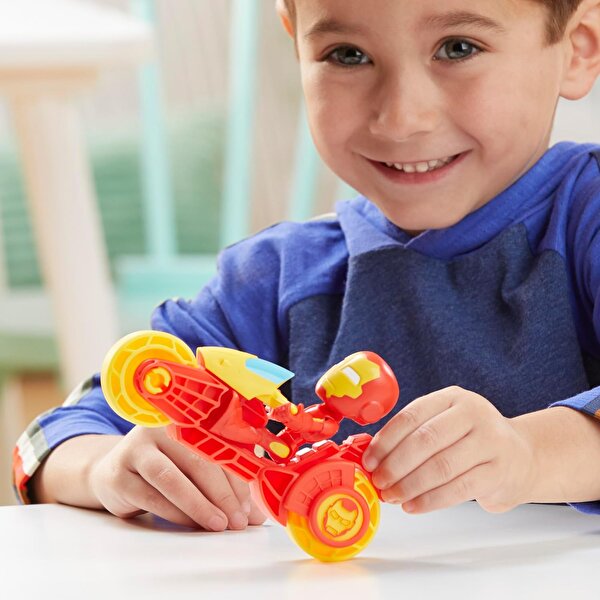 Spider And His Amazing Friends Motosiklet ve Figür İron Man F9346