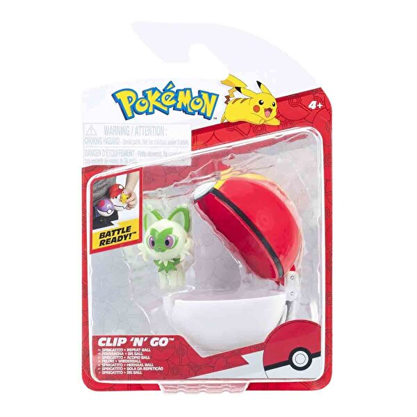 Pokemon CIip N Go Figür S2 Sprigatito ve Repeat Ball