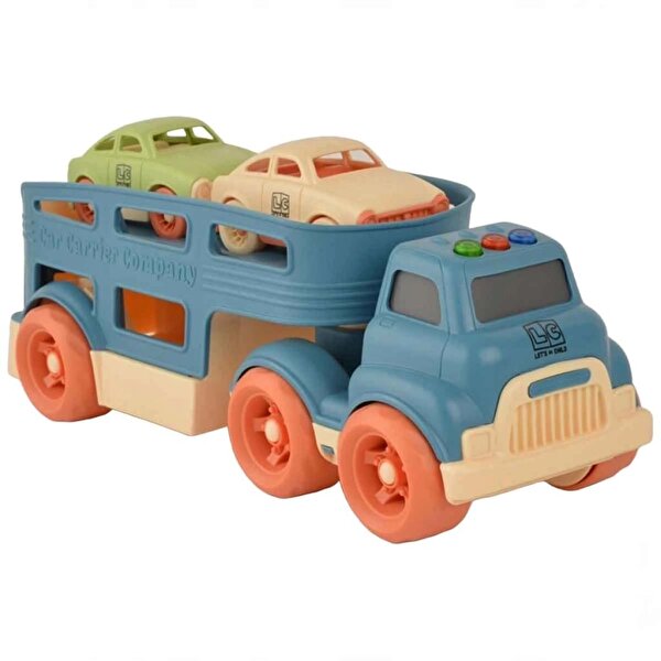 Let's Be Child Işıklı ve Sesli Taşıyıcı Tır 3 Parça Lacivert