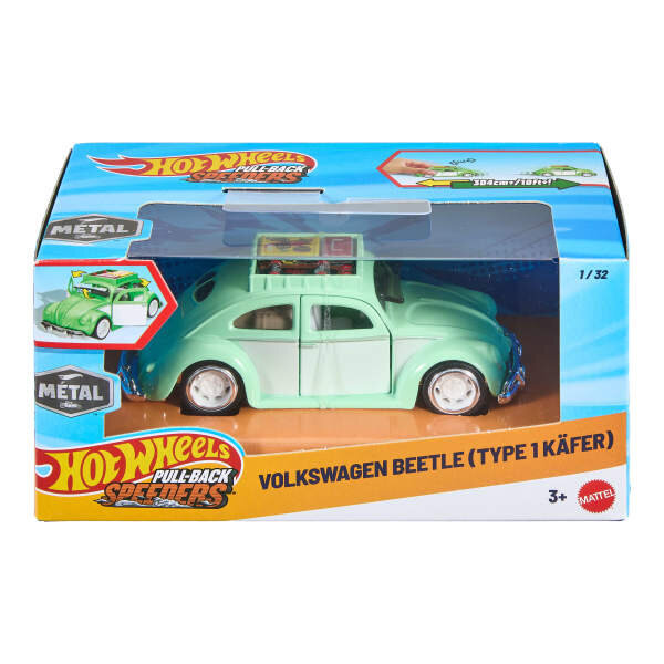 Hot Wheels Pull-Back Speeders 1:43 Arabalar Volksagen Beetle JKP89