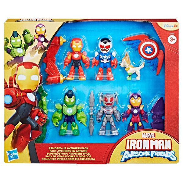 MarveI Iron Man ve Muhteşem Arkadaşları Zırhlı Yenilmezler Paketi Aksiyon Figür Seti G1255