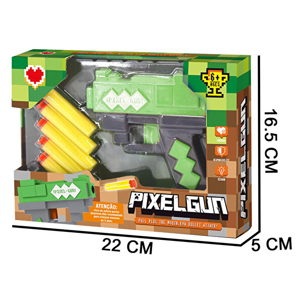Pixel Gun Dart Atan Tabanca Yeşil 20 Cm