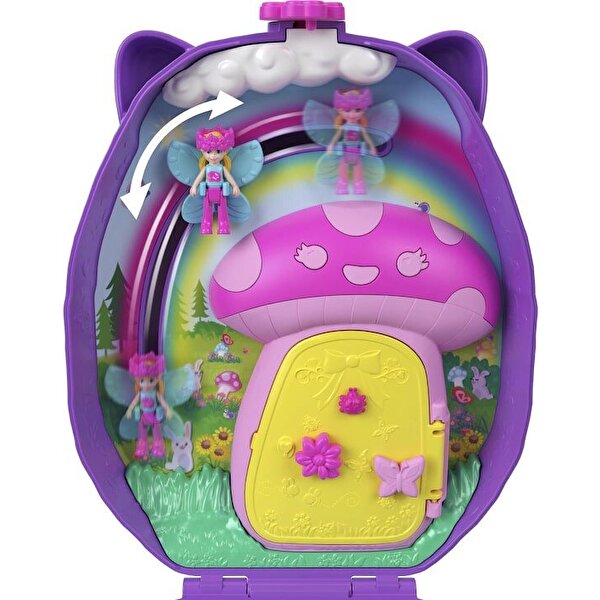 Polly Pocket Çanta Olabilen Micro Oyun Setleri Hedgehog Mom & Baby JBJ91