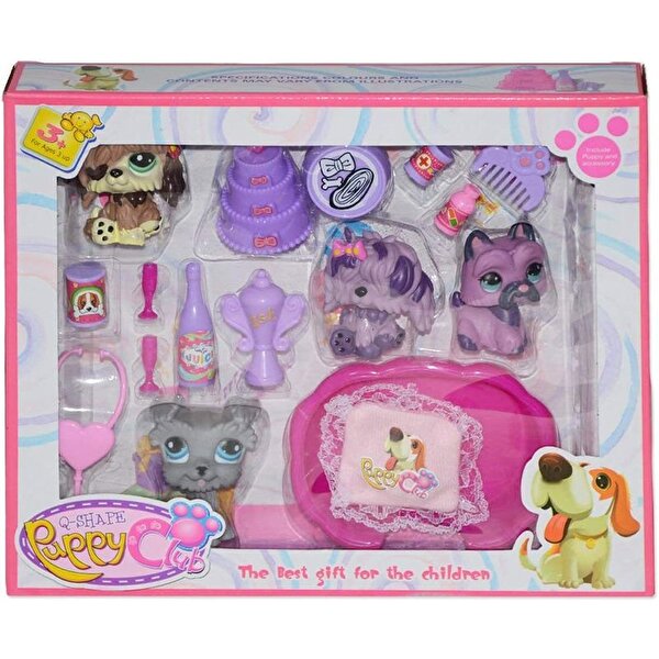 Kutuda 4'lü Mor Köpek Miniş Seti