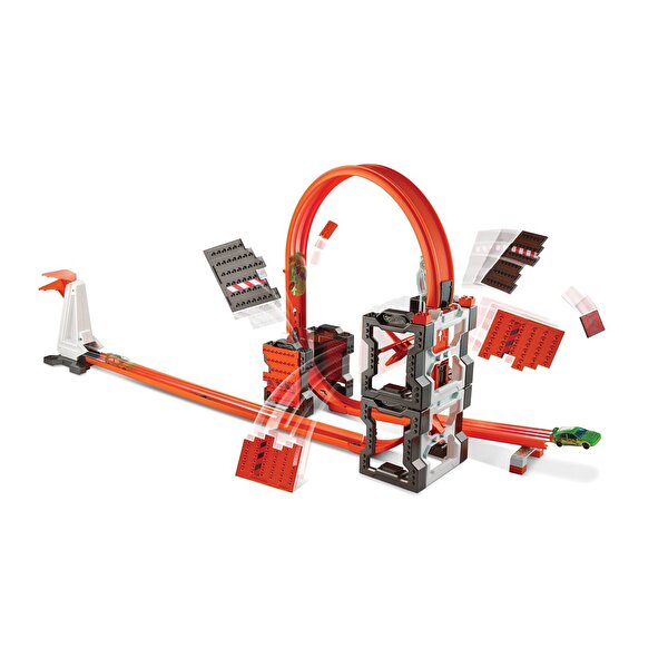Hot Wheels Track Builder Bloklu Mega Yıkım Yarış Seti