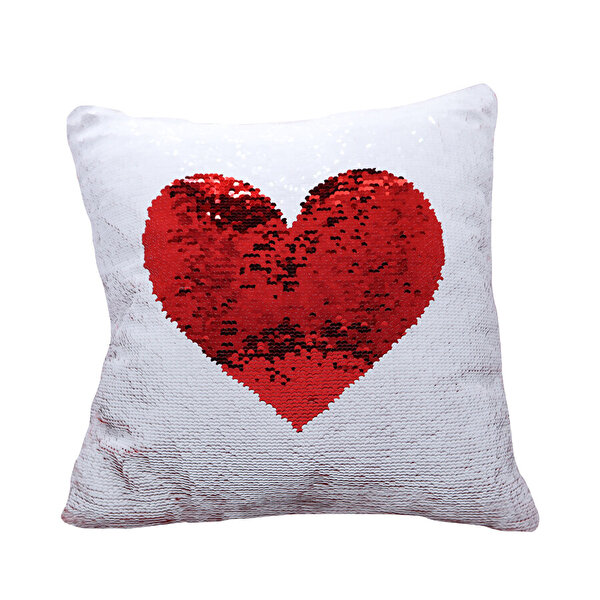 Pullu Yastıklar Kalpli Kare 45 cm.
