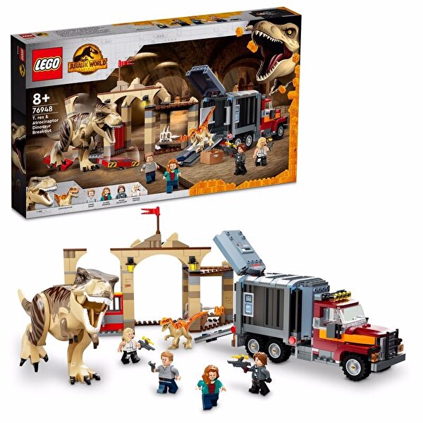 LEGO Jurassic World T. rex ve Atrociraptor Dinozor Kaçışı 76948