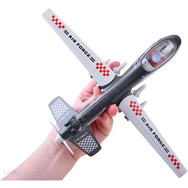 Kutulu Sesli ve Işıklı Askeri Çek Bırak Uçak