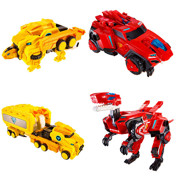 Dinoster 2’si 1 Arada Dönüşen Raptor Tron Robot Seti