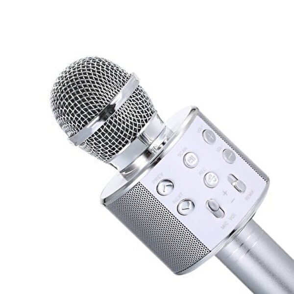 Handheld Ktv Karaoke Mikrofon Silver WS-858
