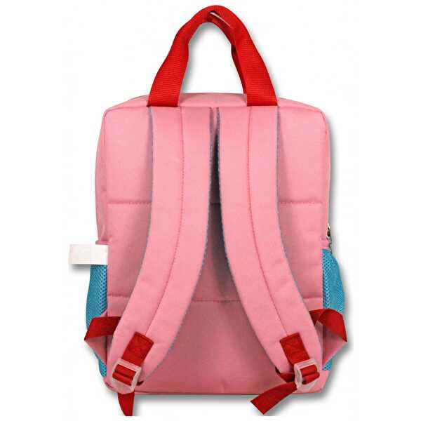 School Time Baskılı Pembe Yeşil Okul Çantası