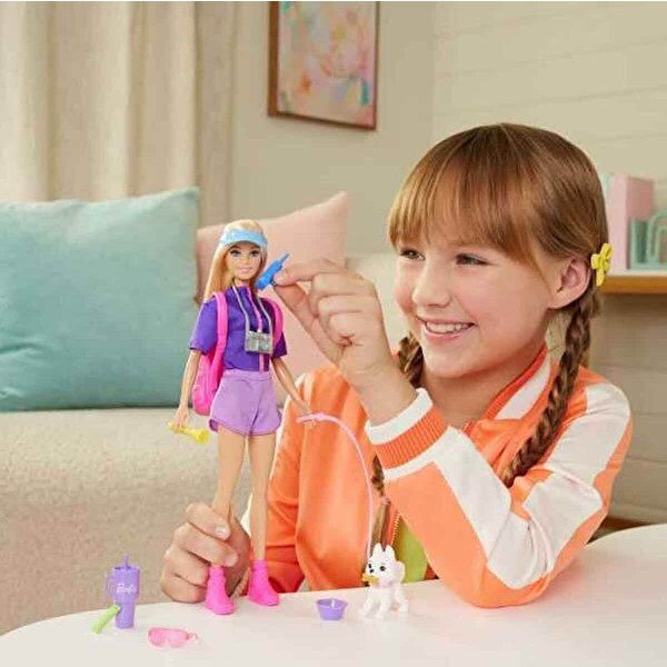 Barbie Malibu Bebek ve Aksesuar Seti JJV59