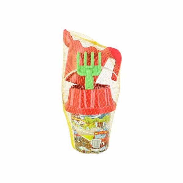 Kırmızı Kapaklı Kırmızı Suluklu Kova Seti 1011