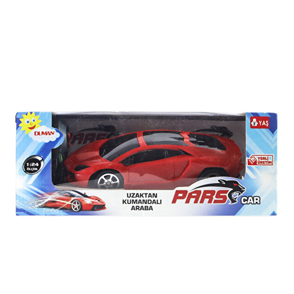 1:24 Pilli Uzaktan Kumandalı 2 Fonksiyonlu Kırmızı Pars Lamborgini