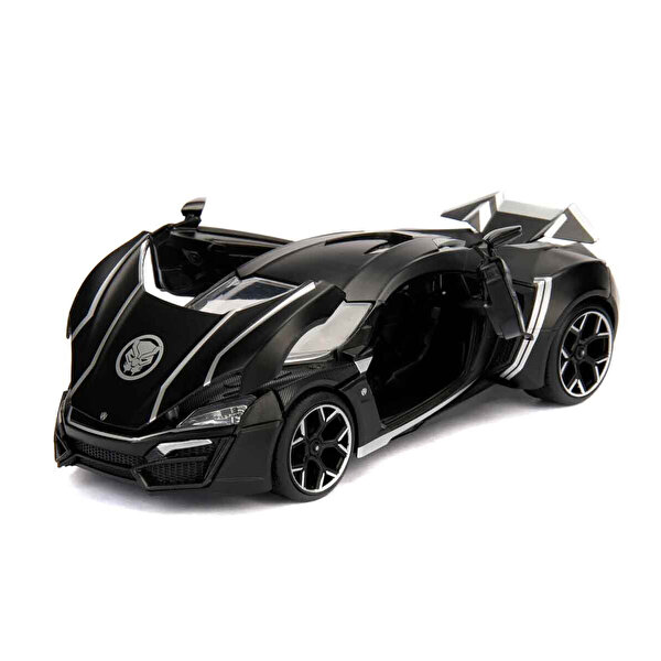 Jada  1:24 Ölçekli Marvel Lykan Hypersport ve Black Panther Figür
