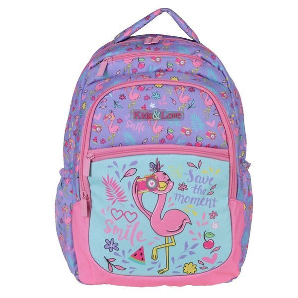Kaukko Kids& Love Desing Lila Flamingo Sırt Çantası
