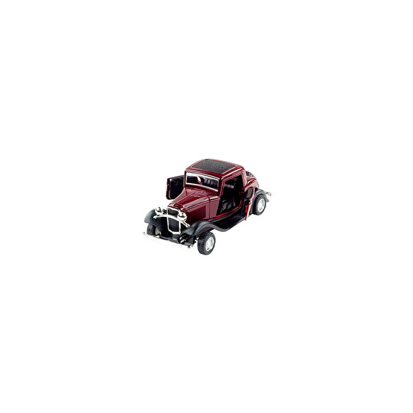 Die Cast 1:32 Retro Hot Rod Çek Bırak Araba Bordo