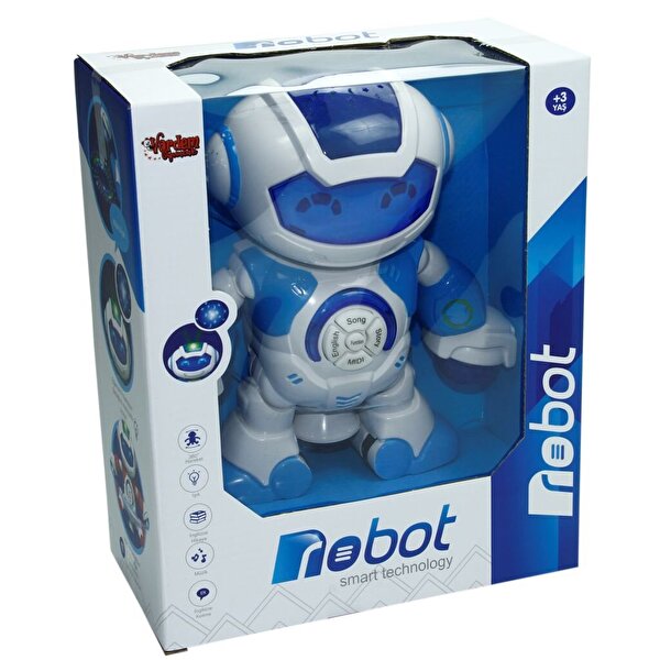 Müzikli ve Işıklı Projeksiyonlu Robot Mavi