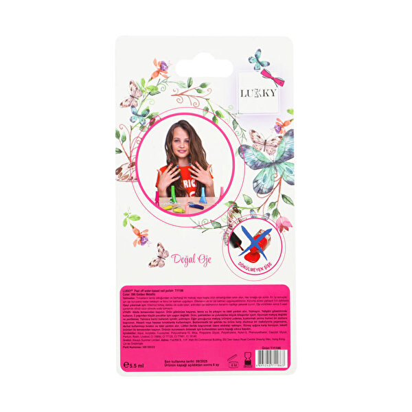 Lukky Soyulabilir Oje Işıltılı Metalik Altın