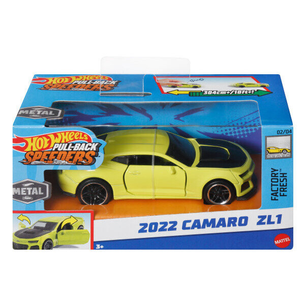 Hot Wheels Pull-Back Speeders 1:43 Arabalar 2022 Camaro ZL1 HWH46
