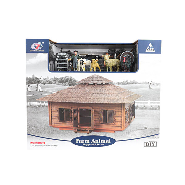 Farm Animal Dev Çiftlik Evi ve Aksesuarlı Oyun Seti