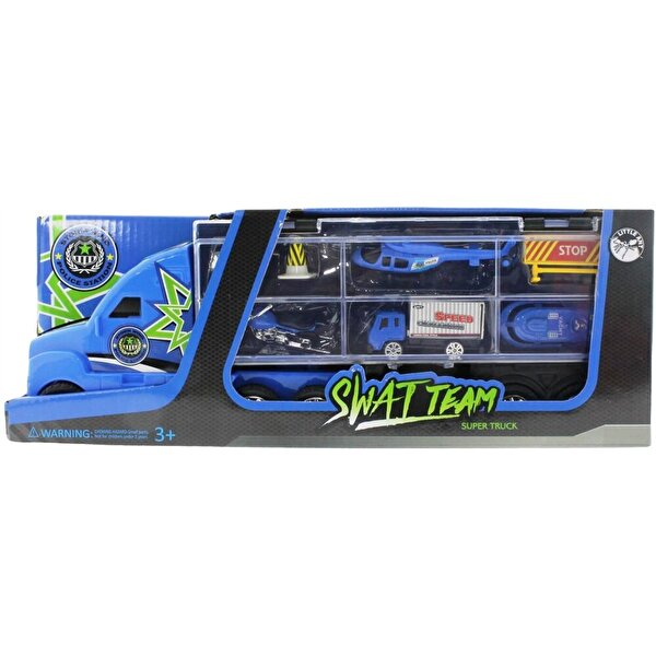 Taşınabilir Die Cast Metal Araçlı Polis Kamyonu BA-139C